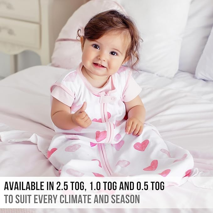 Mama Cheetah Baby Sleep Sack 2.5 TOG, Winter Baby Sleeping Bag with 2-Way Zipper, Organic Cotton Swaddle Transition Wearable Blanket for Boy Girl Infant Toddler, 24-48 Months, 1-Pack