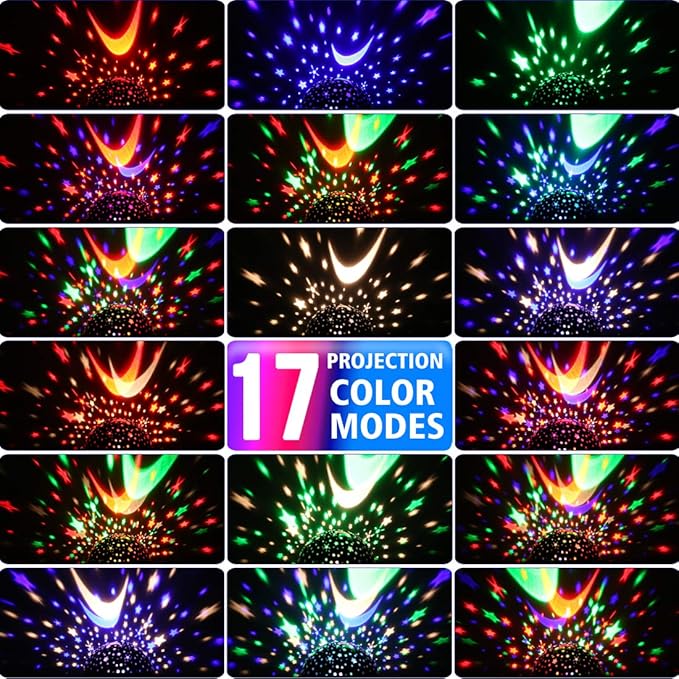 MOKOQI Dinosaur Night Light Projector for Kids Toys for Boys Room, 360 Degree Rotation with 17 Colors Dino Projection Light for Toddler Nightlight Lamp Birthday Gifts for Boys Bedroom Decor