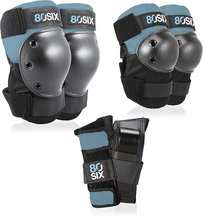 80Six Kids Multi-Sport Pad Set with Wristguards, Elbow Pads, and Knee Pads, Designed by Industry Leading Brand Triple 8
