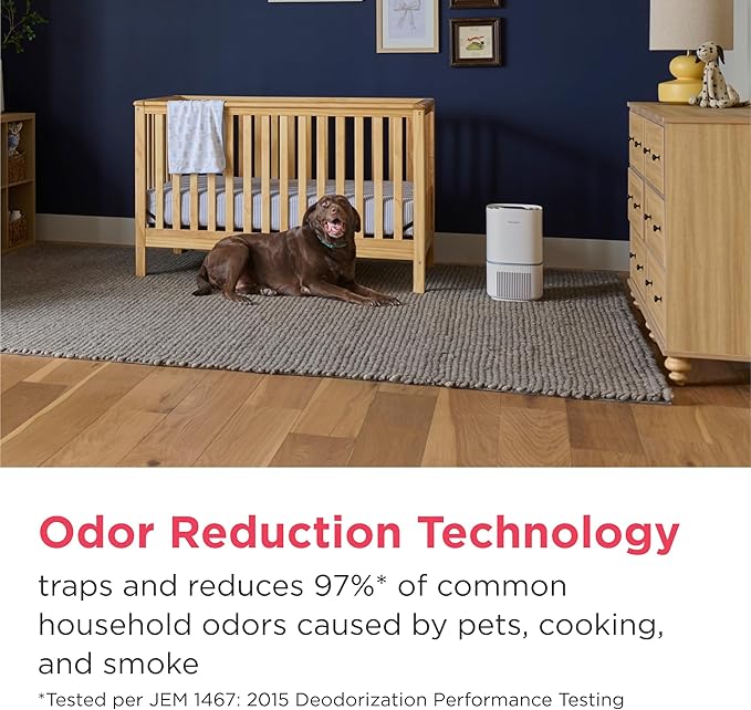 Frigidaire PureA300 HEPA Air Purifier with Wi-Fi for Small Bedrooms, Covers up to 850 Sq. Ft., 3-Stage Filtration, Energy Star Certification, Air Quality Monitoring, Smart Mode, Ultra Quiet, White