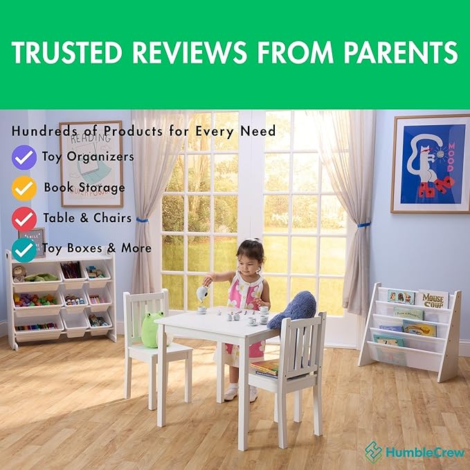 Humble Crew Supersized Toy Storage Organizer with 16 Removable Bins, White/White – Large Toy Storage for Toddlers Ideal for Kids' Rooms, Playrooms, and Nurseries - Modern Toy Bins for Kids