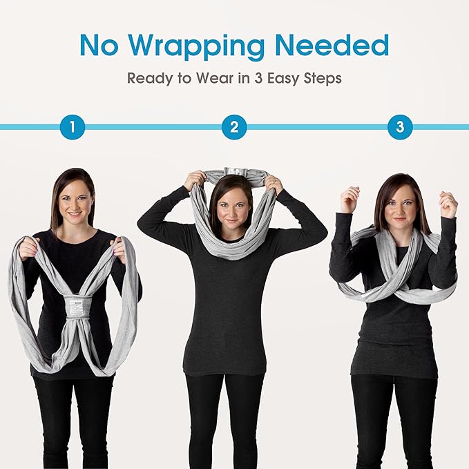 Original Baby K'tan Baby Carrier: #1 Easy Pre-Wrapped, Soft, Slip-On, No Rings, No Buckles | 5 in 1 Baby Sling Gift | The Best Hands Free Infant Wrap For Newborn to Toddler up to 35lb (See Size Chart)