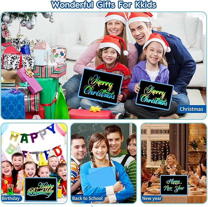 20 Inch LCD Writing Tablet for Kids, Rechargeable Large Kids Drawing Pad, Mess Free Drawing Tablet, Doodle Board, Educational & Learning Drawing Toys for Boys and Girls Aged 3+ Years Old Birthday Gift