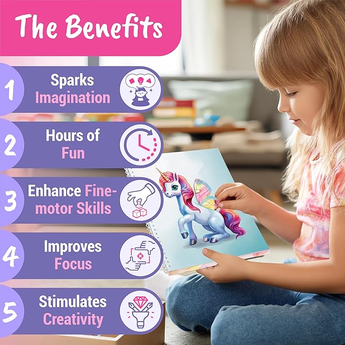 Sticker Dress Up Unicorn - Kids Activity Book Learn Fashion Design for Unicorn with Guides and 250+ Reusable Stickers. Gift for Girls Ages 5,6,7,8