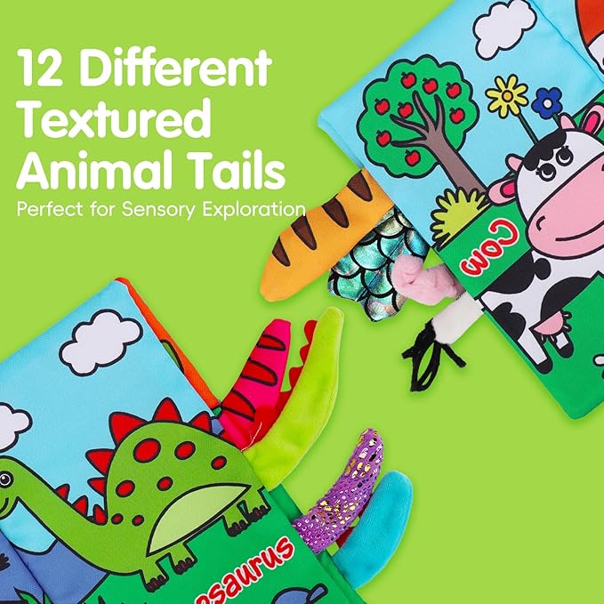 2 PCS High Contrast Crinkle Baby Books 0-6 Months Interactive Sensory Baby Toys 9-12 Month Montessori Activities Touch Feel Infant Book 0-3-6 Month Car Seat Travel Essentials Newborn Development Gift