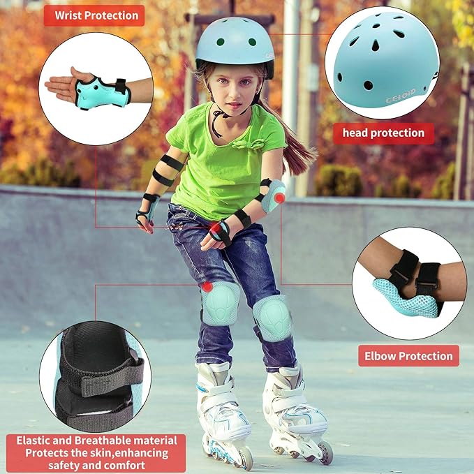 Kids Bike Helmet,Toddler Skateboard Helmets for Ages 2-3-5-8-14 Years Boys Girls，Adjustable Multi-Sport Bicycle Skateboarding Football Roller Skating Scooter Rollerblade Balance Bike Helmet