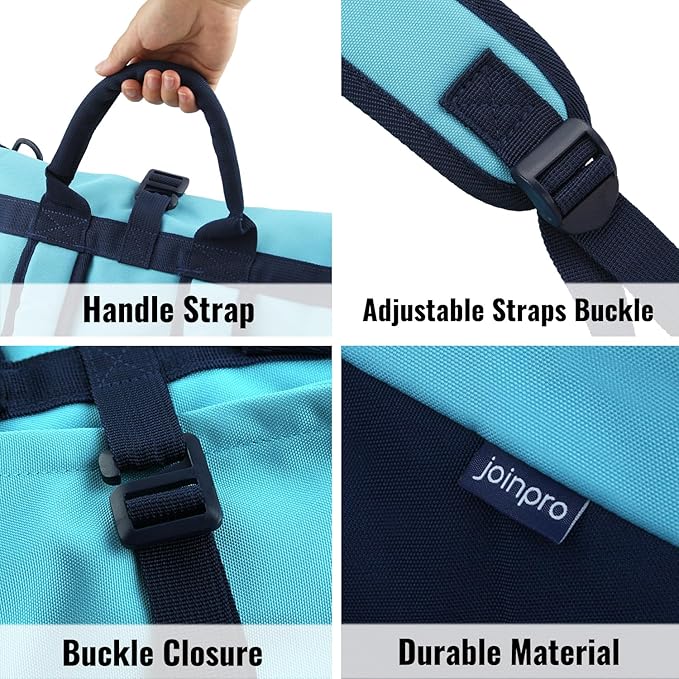 Laundry Bag Backpack, 125L Extra Large Travel Laundry Bags with Shoulder Straps, Adjustable & Extendable Design, Laundry Hamper Bag with 3 Pockets for Laundromat, College, Travel, Camping