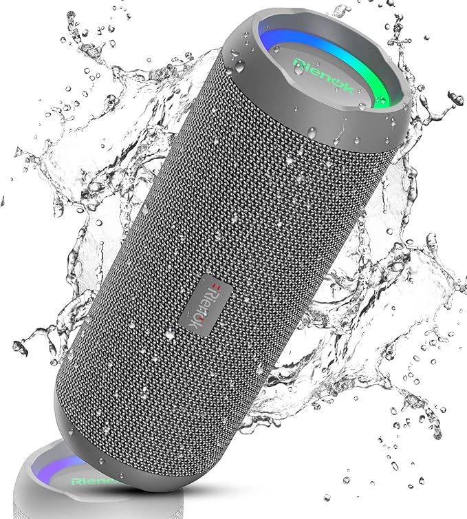 RIENOK Portable Bluetooth Speaker 30W Dual Pairing True Wireless Stereo HD Sound IPX7 Waterproof Outdoor Sport Shower Wireless Speaker Bluetooth 5.3 for Home Party