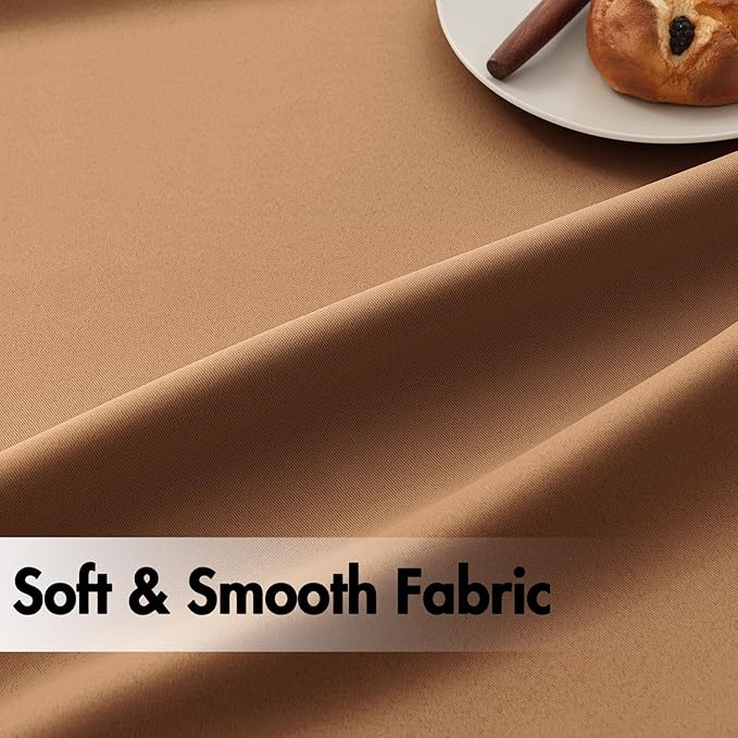 ANRODUO Back Tab Blackout Curtains for Bedroom Living Room, Rod Pocket Pinch Pleated Thermal Insulated Room Darkening Curtains 90 Inches Long 2 Panels, Brown, 42 x 90 Inch