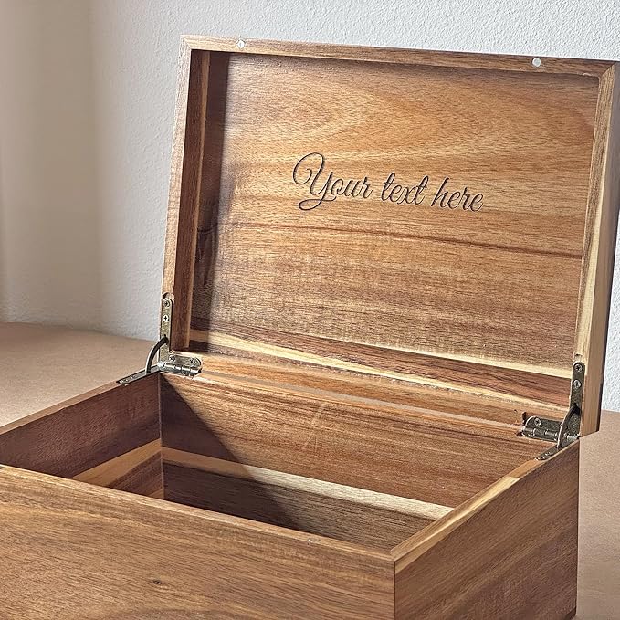 Graduation Memory Box 2025 - Personalized Graduation Gifts for Her Him, Custom Engraved High School Memory Box Organizer Boys Girls, Keepsake Time Capsule, Wooden Storage Chest Congrats Grad