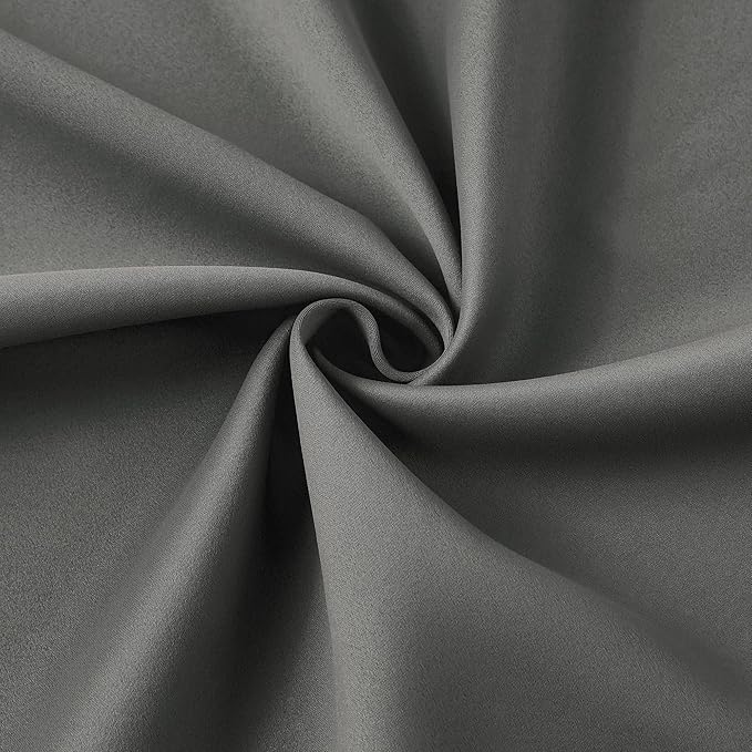 Blackout Bedroom Curtains 72 Inches Long 6 Ft Length, Summer Heat Thermal Insulated Pinch Pleated Vertical Drapes Cute Black Out Window Drapes for Bedroom/Living Room(Grey,40"x72"x2 Panels)