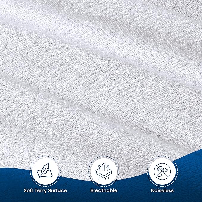 Utopia Bedding Waterproof Mattress Protector Full Size 2 Pack, 200 GSM Breathable Terry Mattress Cover, Fitted Style with Stretchable Pockets (White)