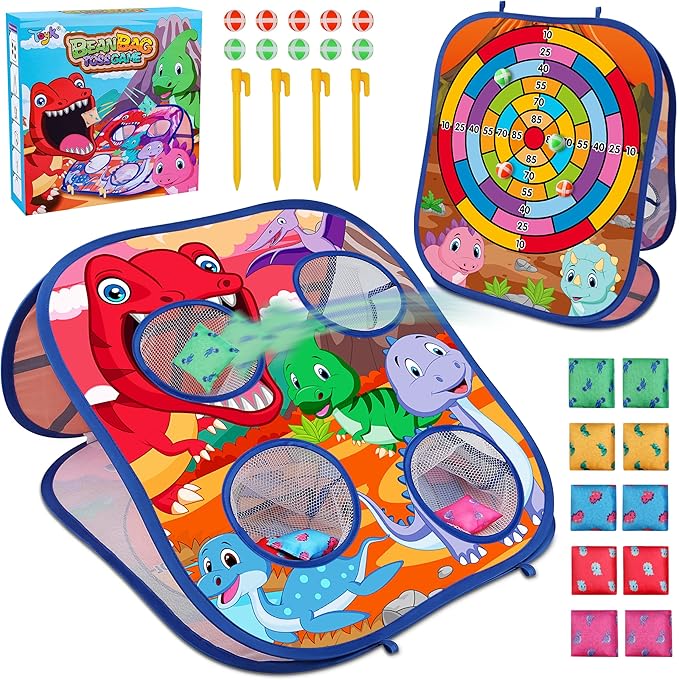 Animal Bean Bag Toss Game Toy Outdoor Toss Game, Family Party Party Supplies for Kids, Gift for Boys Birthday or Christmas for Toddlers Ages 3 4 5 6 Year Old