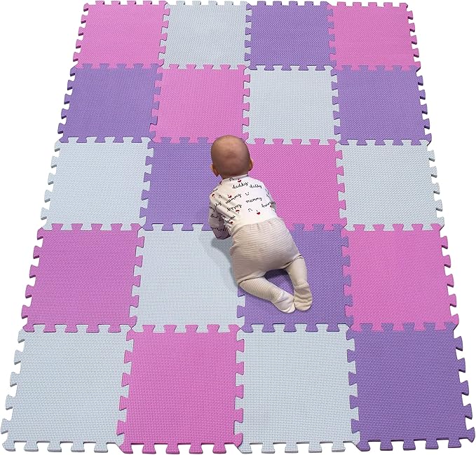 YIMINYUER® 20 Tiles (30cm×30cm×1cm Each Tile) Baby Soft Puzzle Play Mats, Kids Thick EVA Foam Floor, Toddlers & Children's Soft Interlocking Mat R01R03R11G301020