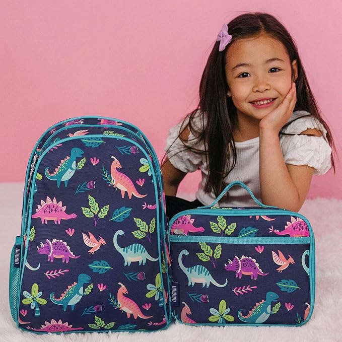 Wildkin 15-inch Kids Backpack – Durable, Padded, Adjustable for School & Travel - Darling Dinosaurs