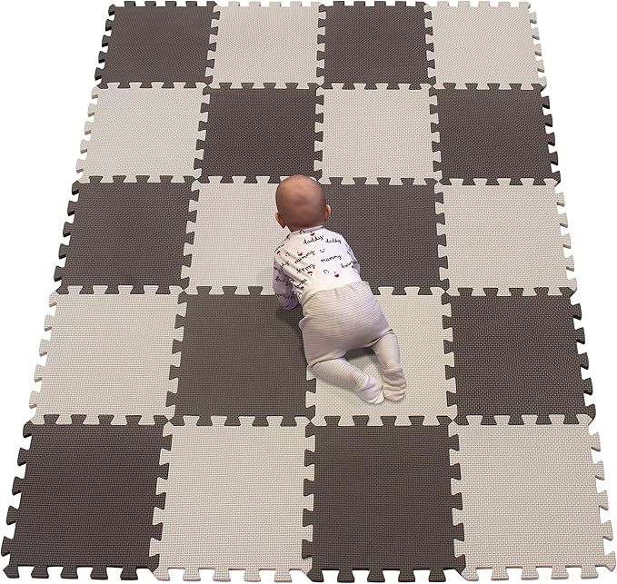 YIMINYUER® 20 Tiles (30cm×30cm×1cm Each Tile) Baby Soft Puzzle Play Mats, Kids Thick EVA Foam Floor, Toddlers & Children's Soft Interlocking Mat R06R10G301020