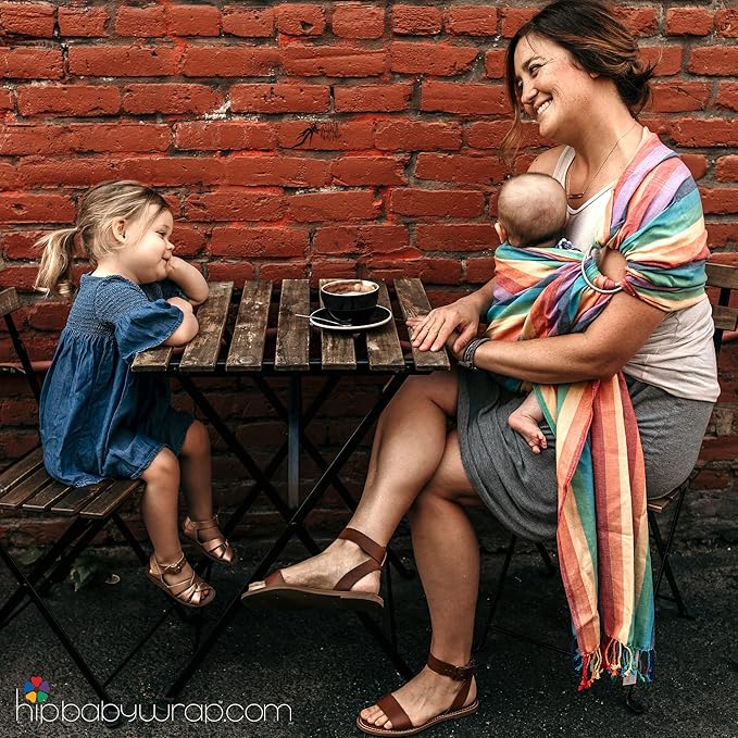 Hip Baby Wrap Ring Sling Baby Carrier for Infants and Toddlers - Beautiful, 100% Soft Cotton Baby Wraps Carrier for Babies 8-35 lbs - Perfect Baby Shower Gifts Moms and Dads - Nursing Cover (Autumn)