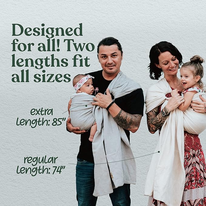 Nalakai Ring Sling Baby Carrier, Soft Linen Baby Sling, Baby Wrap, Comfort, Style, and Giving Back - Carry Your Little One with Love