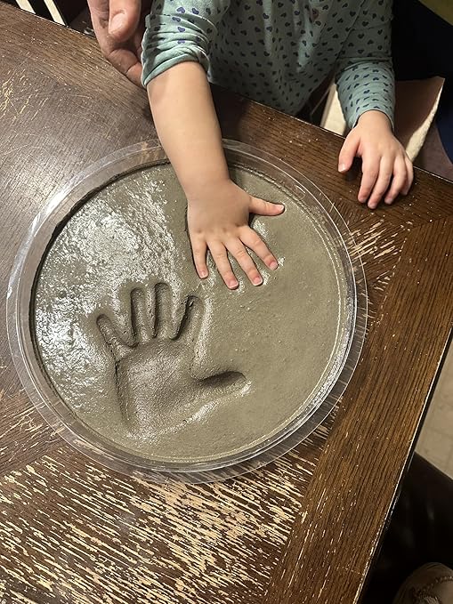 Large DIY Handprint Stepping Stone Kit, Mother's Day Gift, Footprint Stepping Stone (10 Inch + Stamp Set)