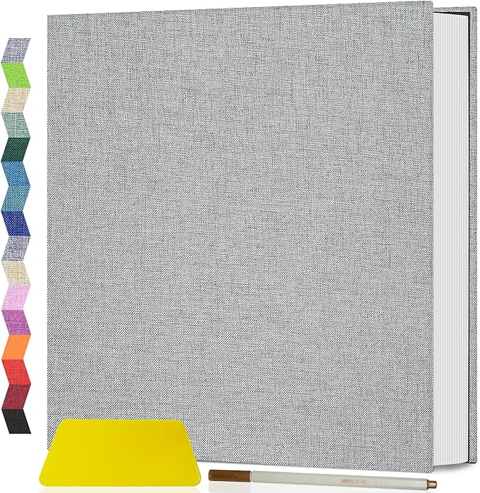 Popotop Photo Album Self Adhesive Scrapbook Album for 4x6 5x7 8x10 Pictures DIY Photo Book as Scrapbooking Supplies Kits, Birthday Gifts for Women Mom Wedding Baby Family Travel