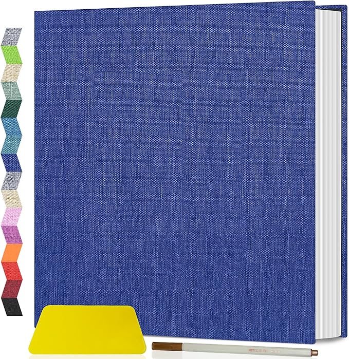 Popotop Photo Album Self Adhesive Scrapbook Album for 4x6 5x7 8x10 Pictures DIY Photo Book as Scrapbooking Supplies Kits, Birthday Gifts for Women Mom Wedding Baby Family Travel