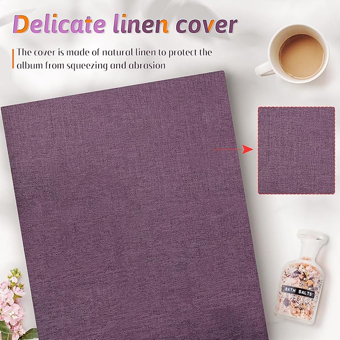 Popotop Photo Album 4x6 1000 Pockets for Wedding Gifts,Linen Hardcover Picture Albums for Family Anniversary Baby Vacation Pictures