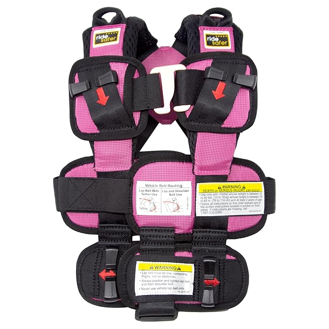 Extra Small (XS) Pink, Lightweight, Compact, Portable Car Seat, 2+ Years; 26.5–40 lb - Perfect for Travel and Everyday Child Safety