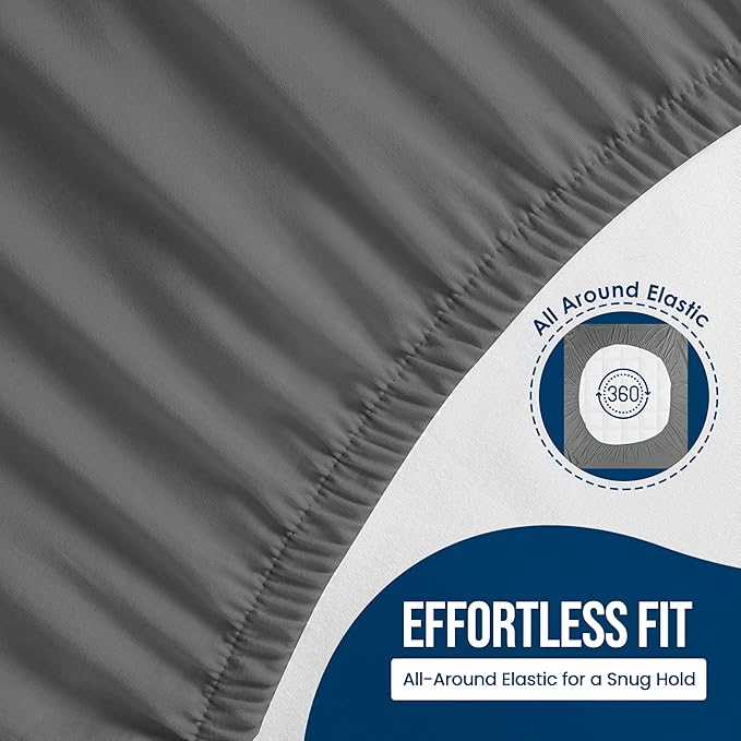 Utopia Bedding Waterproof Mattress Protector Full Size, Premium Terry Mattress Cover 200 GSM, Breathable, Fitted Style with Stretchable Pockets (Gray)