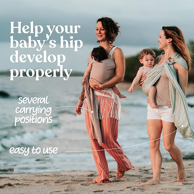 Nalakai Ring Sling Baby Carrier, Soft Linen Baby Sling, Baby Wrap, Comfort, Style, and Giving Back - Carry Your Little One with Love