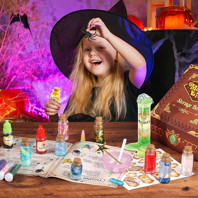 Fairy Magic Kit for Kids with 22PCS Potion Bottles, Potions Making Craft Kit - Gift for Christmas, Birthday, Creative Art Craft Toys for Girls Boys 6 7 8 9 10 12 Year Old